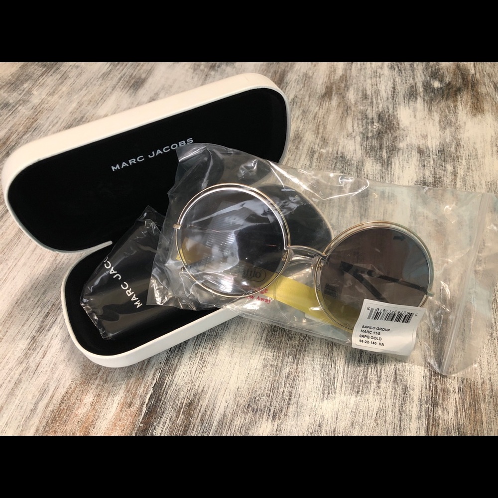 Marc Jacobs Women Round Metal Gold Sunglasses 11/S